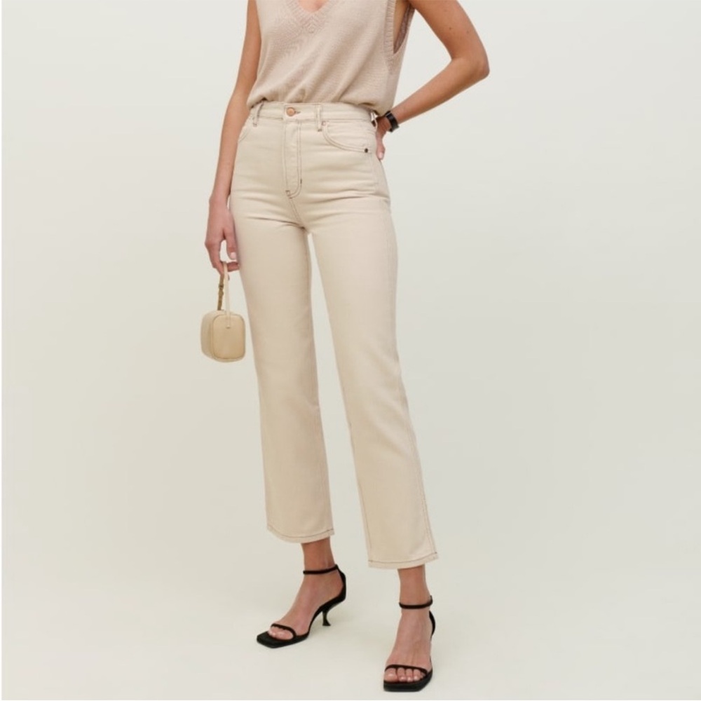🥥 Reformation Jeans Cowboy High Rise Straight Jeans in Almond Size 29 🥥